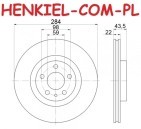 Tarcze hamulcowe wentylowane MIKODA 0345 + KLOCKI MIKODA 71184 - ALFA ROMEO 147 156 164 GT (937_) GTV (916_) SPIDER (916_) - OŚ PRZEDNIA