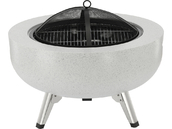 PALENISKO OGRODOWE STALOWE RUSZT GRILL STOLIK OGRODOWY - IMITACJA NATURALNEGO KAMIENIA 3w1 LUND 99718