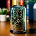 DYFUZOR ZAPACHOWY AROMATERAPIA NAWILŻACZ POWIETRZA 120ml LED 7 KOLORÓW SZKLANY LUND 66901