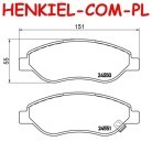 Tarcze hamulcowe wentylowane MIKODA 1656 + KLOCKI SAMKO 5SP1490 - OPEL CORSA D (S07) CORSA D Van (S07) - OŚ PRZEDNIA