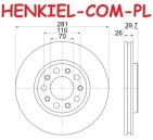Tarcze hamulcowe wentylowane MIKODA 0365 + KLOCKI MIKODA 71758 - FIAT 500X (334_) JEEP RENEGADE Closed Off-Road Vehicle (BU) - OŚ PRZEDNIA