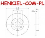 Tarcza hamulcowa pełna MIKODA 1644 - OPEL CORSA C (F08, F68) TIGRA TwinTop - OŚ TYLNA