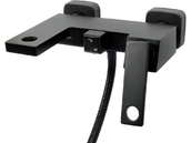 BATERIA WANNOWA ŚCIENNA KRAN Z ZESTAWEM PRYSZNICOWYM NOIR 1 CZARNA FALA 75882