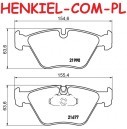 Klocki hamulcowe ATE 13.0470-7155.2 ceramiczne - BMW 5 (E39) X3 (E83) - OŚ PRZEDNIA