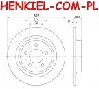 Tarcza hamulcowa pełna MIKODA 1330 - MAZDA 5 (CR19,CW) PREMACY - OŚ TYLNA