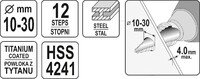 WIERTŁO STOPNIOWE STOŻKOWE HSS 10-30mm YATO YT-44746