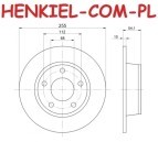 Tarcza hamulcowa pełna z powłoką antykorozyjną QUARO QD8988 - AUDI A6 (4B2, C5) A6 Avant (4B5, C5) - OŚ TYLNA