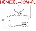 Tarcze hamulcowe pełne MIKODA 0242 + KLOCKI QUARO QP8078C ceramiczne - AUDI A1 A2 A3 TT SEAT ARONA CORDOBA IBIZA III IV V LEON TOLEDO II IV SKODA FABIA OCTAVIA  RAPID ROOMSTER VW BORA GOLF IV NEW BEETLE POLO - OŚ TYLNA