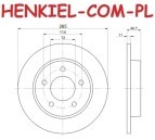 Tarcze hamulcowe pełne MIKODA 1328 + KLOCKI MIKODA 71632 - MAZDA 3 (BK,BL) - OŚ TYLNA