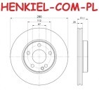 Tarcze hamulcowe wentylowane MIKODA 1487 + KLOCKI MIKODA 71487 - MERCEDES KLASA A (W176) KLASA B (W246, W242) CLA Coupe (C117) - OŚ PRZEDNIA