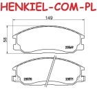 Tarcze hamulcowe wentylowane MIKODA 1124 + KLOCKI SAMKO 5SP859 - HYUNDAI HIGHWAY VAN SANTA FE (SM) TRAJET - OŚ PRZEDNIA