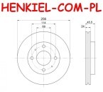 Tarcze hamulcowe wentylowane MIKODA 0908 + KLOCKI MIKODA 70908 - MITSUBISHI CARISMA (DA_) CARISMA Sedan (DA_) SPACE STAR MPV (DG_A) VOLVO S40 I (644) V40 Kombi (645) - OŚ PRZEDNIA