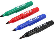 MARKERY TECHNICZNE 72 SZT CZARNY-ZIELONY-NIEBIESKI-CZERWONY YATO YT-69311 