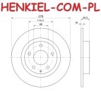 Tarcza hamulcowa pełna MIKODA 1339 - MAZDA 6 sedan (GJ,GL) 6 kombi (GJ,GL) - OŚ TYLNA