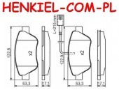 KLOCKI CERAMICZNE QUARO QP4293C FIAT GRANDE PUNTO 199_ EVO Van 199_ PRZÓD