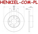 Tarcza hamulcowa pełna MIKODA 0307 GT - FSO 125P 125P Kombi POLONEZ I - OŚ PRZEDNIA / OŚ TYLNA