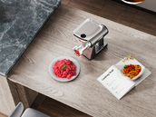 MASZYNKA DO MIELENIA MIĘSA NADZIEWARKA DO KIEŁBASY STAL NIERDZEWNA 5w1 DC 550W LUND 67904