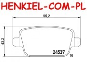 Klocki hamulcowe ATE 13.0460-2723.2 - FORD FOCUS II GALAXY (WA6) KUGA I MONDEO IV (MK4) S-MAX (WA6) LAND ROVER FREELANDER 2 VOLVO S80 II V70 III XC70 II - OŚ TYLNA