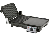 GRILL OPIEKACZ ELEKTRYCZNY STOŁOWY ROZKŁADANY Z REGULACJĄ  2w1 2000W LUND 67455