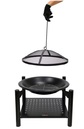 PALENISKO OGRODOWE STALOWE Z DREWUTNIĄ OGNISKO GRILL 58X58X55cm LUND 99914