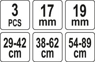 ROZPIERAKI DO RUR WYDECHOWYCH 29-89mm KPL. 3SZT. YATO YT-06166