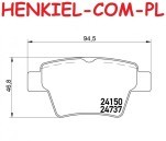 Klocki hamulcowe BREMBO P61100 - CITROEN C4 I PEUGEOT 207 307 - OŚ TYLNA