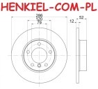 Tarcza hamulcowa pełna MIKODA 0422 - BMW 3 (E36) Z3 Roadster (E36) - OŚ PRZEDNIA