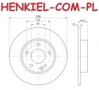 Tarcza hamulcowa pełna MIKODA 1447 - MERCEDES KLASA A (W169) - OŚ PRZEDNIA