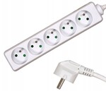 PRZEDŁUŻACZ ELEKTRYCZNY, BIAŁY, 5 GNIAZD Z UZIEMIENIEM, 5M VOREL 72510 