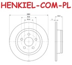 Tarcza hamulcowa pełna MIKODA 0791 GT malowana, nacinana, wiercona, kolor: czarny - FORD TOURNEO CONNECT GRAND TOURNEO V408 TRANSIT CONNECT V408 - OŚ TYLNA