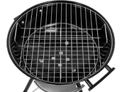 GRILL WĘGLOWY OKRĄGŁY Z POKRYWĄ CHROMOWANY RUSZT ROŻEN 41CM LUND 99918 