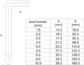 ZESTAW KLUCZY IMBUSOWYCH Z KULKĄ IMBUS 1,5-10 mm 9SZT. YATO YT-05632