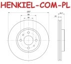 Tarcze hamulcowe wentylowane MIKODA 0342 + KLOCKI SAMKO 5SP1722 - FIAT PANDA (312_,319_) LANCIA YPSILON (312_) - OŚ PRZEDNIA