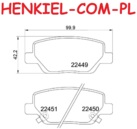 Tarcze hamulcowe pełne MIKODA 4303 + KLOCKI SAMKO 5SP1951 - FIAT TIPO Sedan (356_) TIPO Hatchback (356_) TIPO Kombi (356_) - OŚ TYLNA