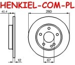 Tarcza hamulcowa pełna MIKODA 1438 - MERCEDES KLASA A (W168) - OŚ PRZEDNIA