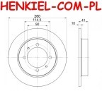 Tarcze hamulcowe pełne MIKODA 2418 + KLOCKI MIKODA 72418 - MITSUBISHI CARISMA (DA_) CARISMA Sedan (DA_) SPACE STAR MPV (DG_A) VOLVO S40 I (644) V40 Kombi (645) - OŚ TYLNA