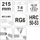 ŚCIĄGACZ SZCZYPCE DO  IZOLACJI 215mm YATO YT-2293