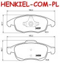 Klocki hamulcowe TEXTAR 2453801 - CITROEN BERLINGO (B9) C4 PICASSO I C4 GRAND PICASSO I C4 II C4 sedan 13r- DS4 DS5 PEUGEOT PARTNER 08r- - OŚ PRZEDNIA