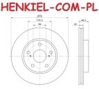 Tarcze hamulcowe wentylowane MIKODA 2246 GT malowane, nacinane, wiercone, kolor: czarny + KLOCKI QUARO QP2599C ceramiczne - TOYOTA AURIS (_E15_) COROLLA Sedan (_E15_) COROLLA Sedan (_E18_, ZRE1_) - OŚ PRZEDNIA