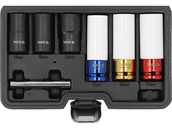 NASADKI UDAROWE DO FELG ALUMINIOWYCH Z WYKRĘTAKAMI 17mm 19mm 21mm kpl. 7el. YATO YT-10559