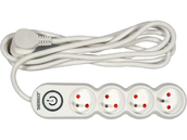 PRZEDŁUŻACZ LISTWA ZASILAJĄCA 4 GNIAZDA Z UZIEMIENIEM WYŁĄCZNIK 3M 1,5MM2 STHOR 72354 