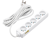 PRZEDŁUŻACZ ELEKTRYCZNY, BIAŁY, 5 GNIAZD Z UZIEMIENIEM, 5M VOREL 72510 