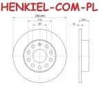 Tarcza hamulcowa pełna MIKODA 0258 - AUDI SEAT SKODA VW - OŚ TYLNA