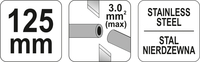 SZCZYPCE IZOLOWANE OBCINAK ŚCIĄGACZ IZOLACJI STAL NIERDZEWNA 125mm YATO YT-2262