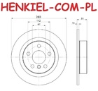 Tarcze hamulcowe pełne MIKODA 1852 + KLOCKI QUARO QP0244 - BMW 1 (F40) 2 Gran Coupe (F44)  2 Active Tourer (F45) 2 Gran Tourer (F46) i3 (I01) X1 (F48) X2 (F39) MINI MINI (F56) MINI CLUBMAN (F54) MINI COUNTRYMAN (F60) - OŚ TYLNA