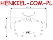 Klocki hamulcowe ICER 181928 - CITROËN C4 II (B7) DS4 DS5 * DS DS 4 / DS 4 CROSSBACK DS 5  PEUGEOT 3008 MPV (0U_) 5008 (0U_, 0E_) 508 I (8D_) 508 SW I (8E_) RCZ - OŚ TYLNA