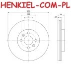 Tarcze hamulcowe wentylowane MIKODA 1729 + KLOCKI MIKODA 71736 - RENAULT SCENIC II GRAND SCENIC II - OŚ PRZEDNIA