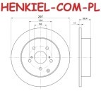 Tarcza hamulcowa pełna MIKODA 2269 - TOYOTA VERSO (_R2_) - OŚ TYLNA