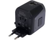 UNIWERSALNY ADAPTER PODRÓŻNY PRZEJŚCIÓWKA Z ŁADOWARKĄ 2x USB WTYCZKA USA UK CHINA EU PL 110-240V YATO YT-81301