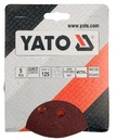 KRĄŻKI KRĄŻEK ŚCIERNY Z RZEPEM Z OTWORAMI 5szt. 125mm P150 YATO YT-83456